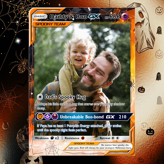 Custom Pokémon Card for Boyfriend & Husband, Halloween Anime Transformation Metal Card, Personalized Romantic Gift for Him, Custom Halloween Gift from Wife & Girlfriend - CPC-hlw-08