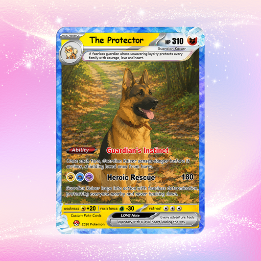For Pet Lovers Custom Pokémon Card - Personalized Poke Cards by Pet Photo - Unique Gift for Dog Mom, Cat Mom, Dog Dad, Cat Dad - CPC-Pet-03