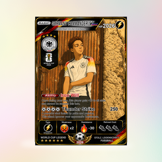 World Cup 2026 Custom Soccer Card, Personalized Football Trading Card, Pokémon-Style Fan Card with Photo, Unique Gift for Soccer Fans - CPC-WC-GER
