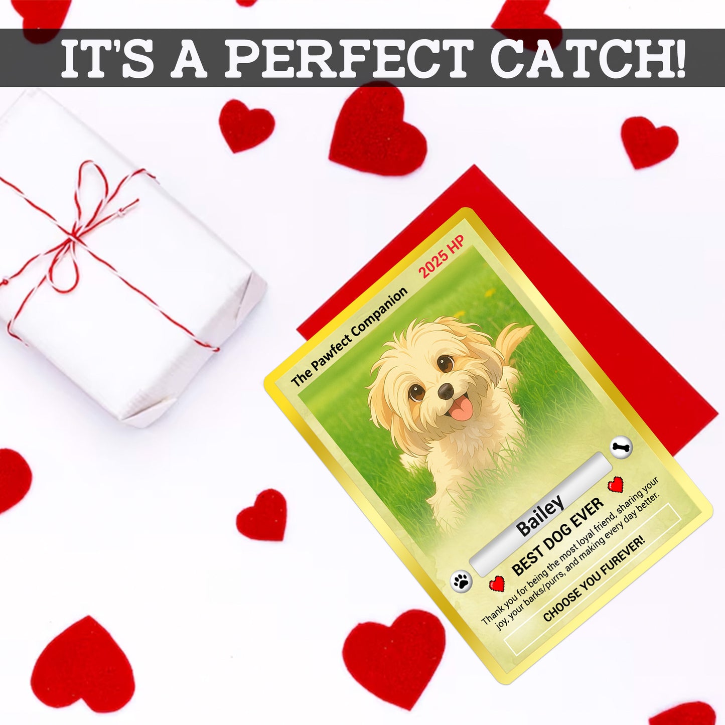 Custom Pokémon Card for Pet Lovers, Personalized Pokémon Card with Pet Photo for Dog Mom Cat Mom Dog Dad Cat Dad - CPC-59