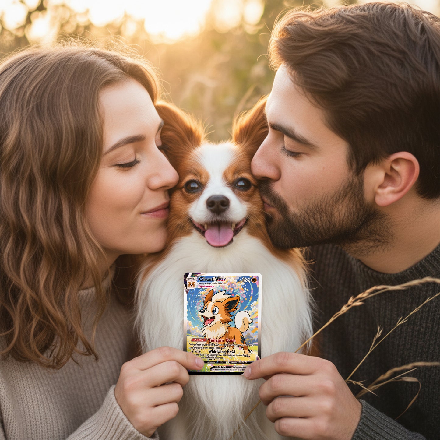 Custom Pokémon Card for Pet Lovers - Personalized Pokemon Card with Pet Photo for Dog Mom, Cat Mom, Dog Dad, Cat Dad - CPC-41