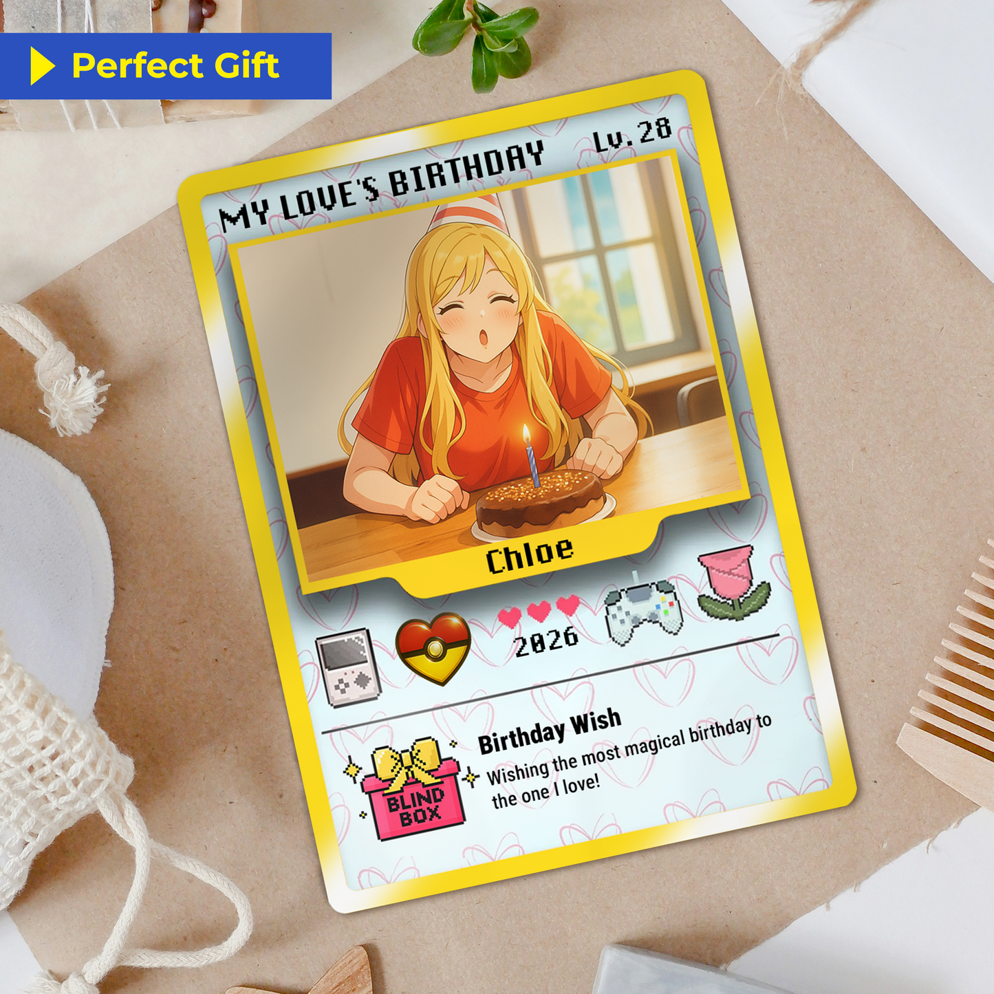Birthday Custom Pokemon Card for Couples, Anime Transformation Personalized Pokemon Card, Customizable Pokemon Cards for Birthday - CPC-12