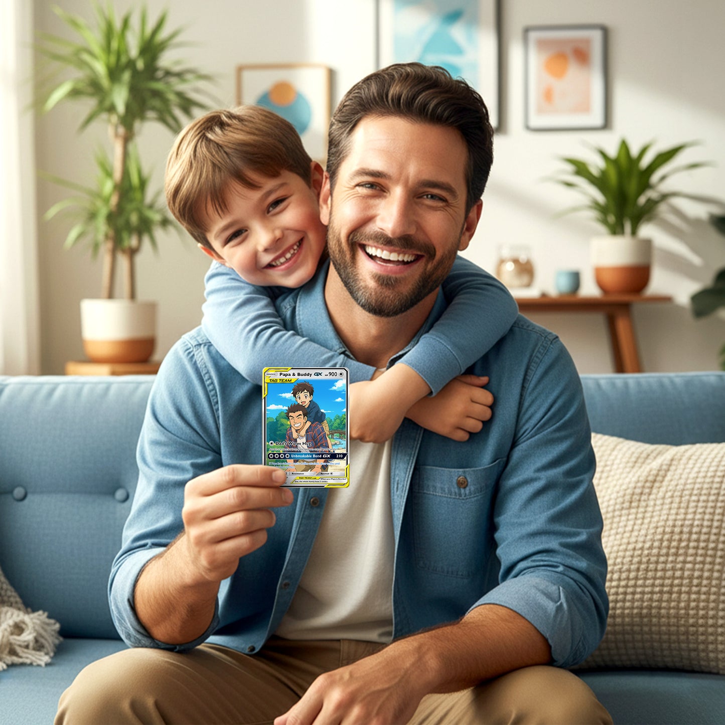 Custom Pokemon Card for Dad - Anime-Inspired Personalized Pokemon Card for Dad - Perfect Gift for Dad - CPC-60