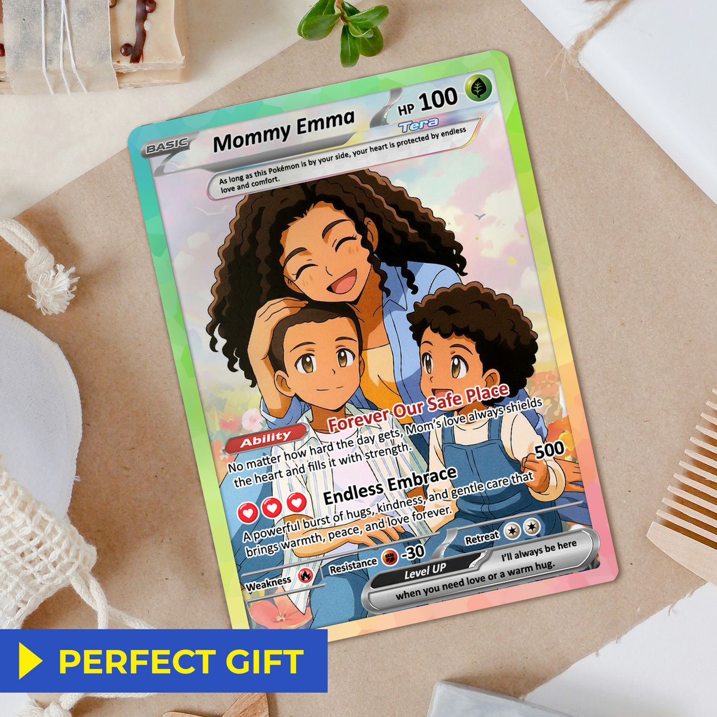 Happy Mother's Day Custom Pokemon Card - Anime-Inspired Personalized Pokemon Card for Mom | Mommy & Me Customized Poke Gift - Customizable Trading Cards - CPC-32.B
