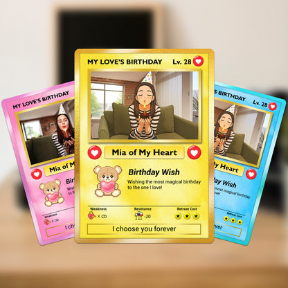 Anime Transformation Personalized Pokemon Card, Birthday Custom Pokemon Card for Couples, Customizable Pokemon Cards for Birthday - CPC-44