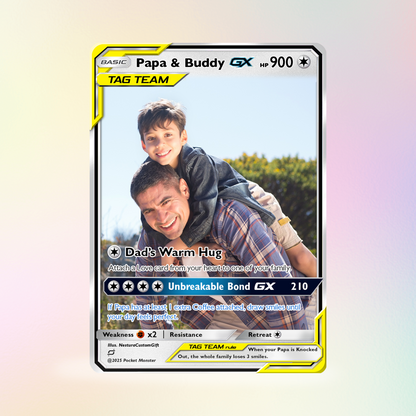 Custom Pokemon Card for Dad - Anime-Inspired Personalized Pokemon Card for Dad - Perfect Gift for Dad - CPC-60