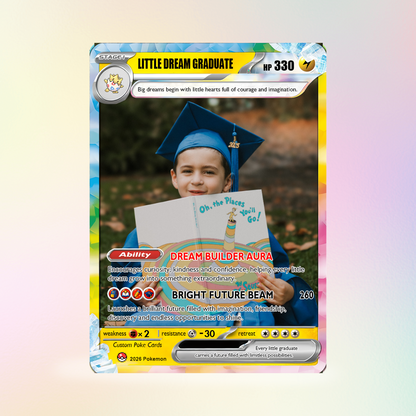 Graduation Gift for Kindergarten Boy and Girl, Kindergarten Graduate Personalized Pokémon Card, Kindergarten Graduation Custom Pokémon Card - First Day of School Gift - CPC-BTS-17