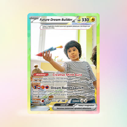 First Day of School Personalized Pokémon Card, First Grade Custom Pokémon Card, Customizable Animated Gift from Parents for Kids - Kindergarten Graduation Gift - CPC-BTS-13