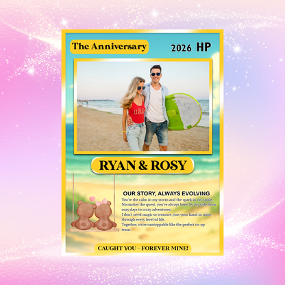 Custom Pokemon Card for Lovers - Personalized Anime-Inspired Pokemon Card - Holographic Effect Available - CPC-27