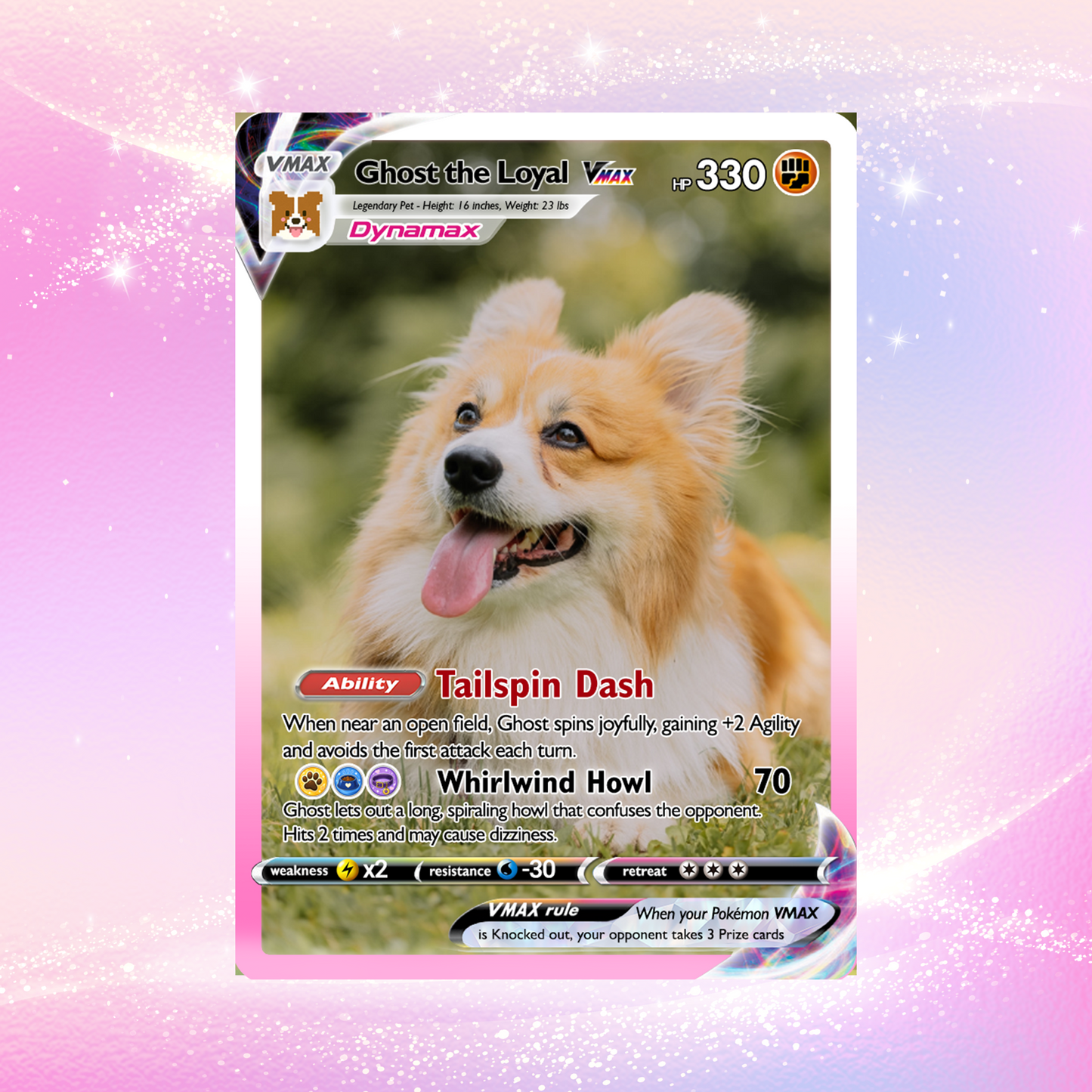 Custom Pokémon Card for Pet Lovers - Personalized Pokemon Card with Pet Photo for Dog Mom, Cat Mom, Dog Dad, Cat Dad - CPC-Pet-01