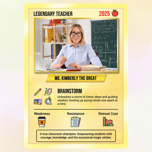 Custom Pokemon Cards Teacher Appreciation with Art Characters, Change Your Photo to Ghibli Style, Thank You Teacher Gift, Personalized Pokemon Cards - CPC-66