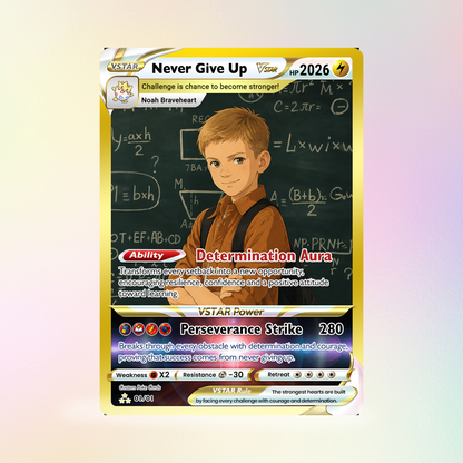 Personalized Pokémon Card - Back to School Custom Pokémon Card with Anime Picture for Kids, Students - First Day of School Gift from Parents - CPC-BTS-19
