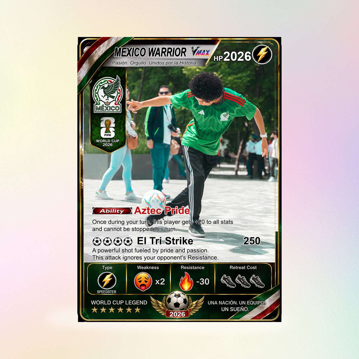 World Cup 2026 Custom Soccer Card, Personalized Football Trading Card, Pokémon-Style Fan Card with Photo, Unique Gift for Soccer Fans - CPC-WC-MEX