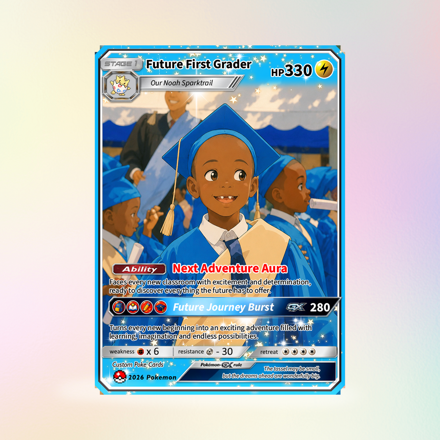 Kindergarten Graduate Personalized Pokémon Card, Kindergarten Graduation Custom Pokémon Card, Graduation Gift for Kindergarten Boy and Girl - First Day of School Gift - CPC-BTS-16