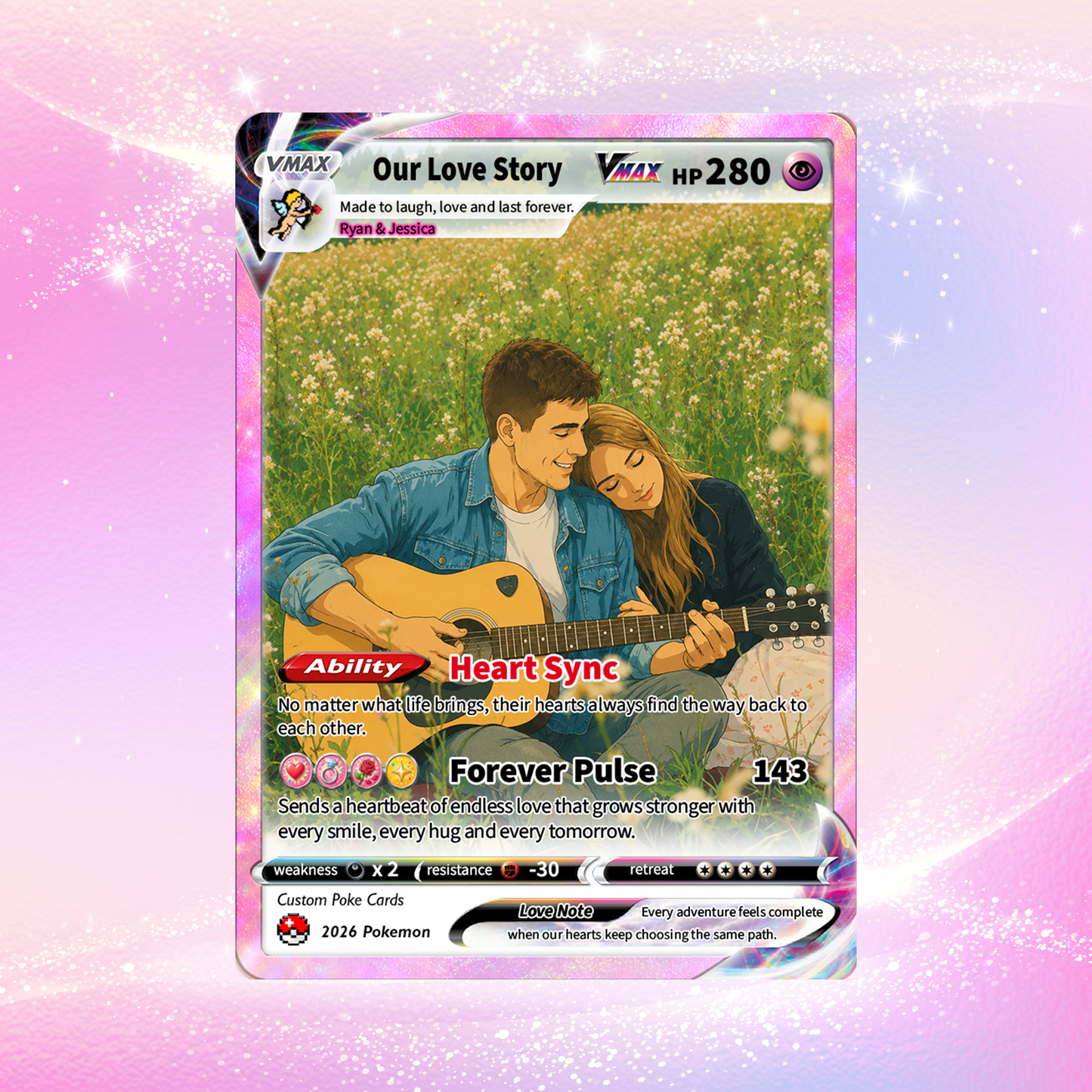 Comic Style Animated Custom Pokémon Cards, Personalized Pokémon Card with Ghibli Transformation Photo, Unique Gift for Him and Her - CPC-149
