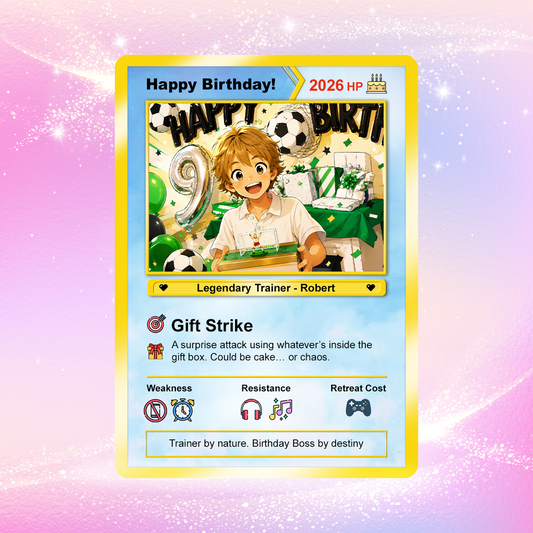 Personalized Pokémon Card for Date of Birth, Happy Birthday Custom Pokémon Card - CPC-43