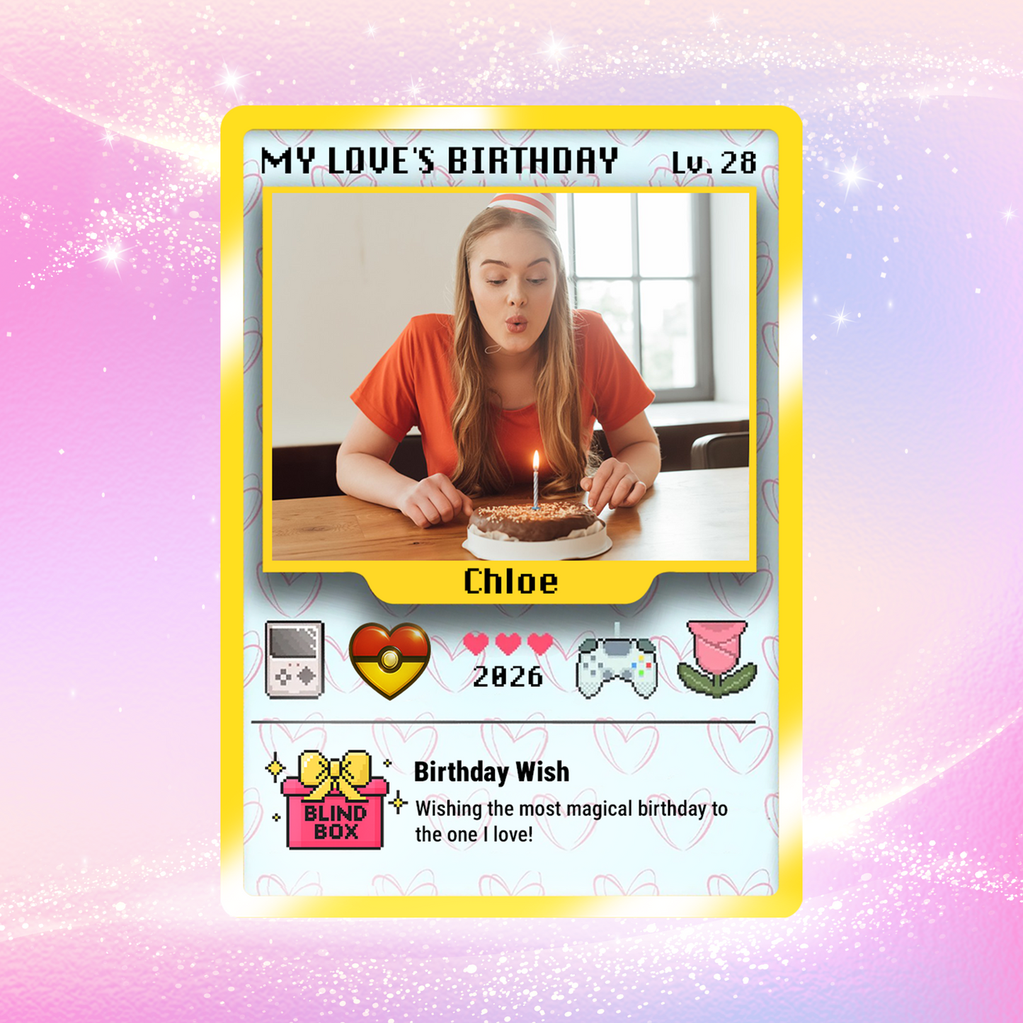 Birthday Custom Pokemon Card for Couples, Anime Transformation Personalized Pokemon Card, Customizable Pokemon Cards for Birthday - CPC-12