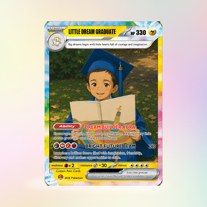 Graduation Gift for Kindergarten Boy and Girl, Kindergarten Graduate Personalized Pokémon Card, Kindergarten Graduation Custom Pokémon Card - First Day of School Gift - CPC-BTS-17