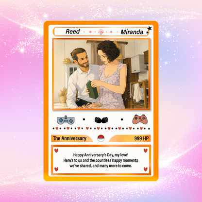 Custom Pokémon Cards with Anime Picture, Personalized Poke Cards Animated Style Gifts for Him and Her - CPC-153.B
