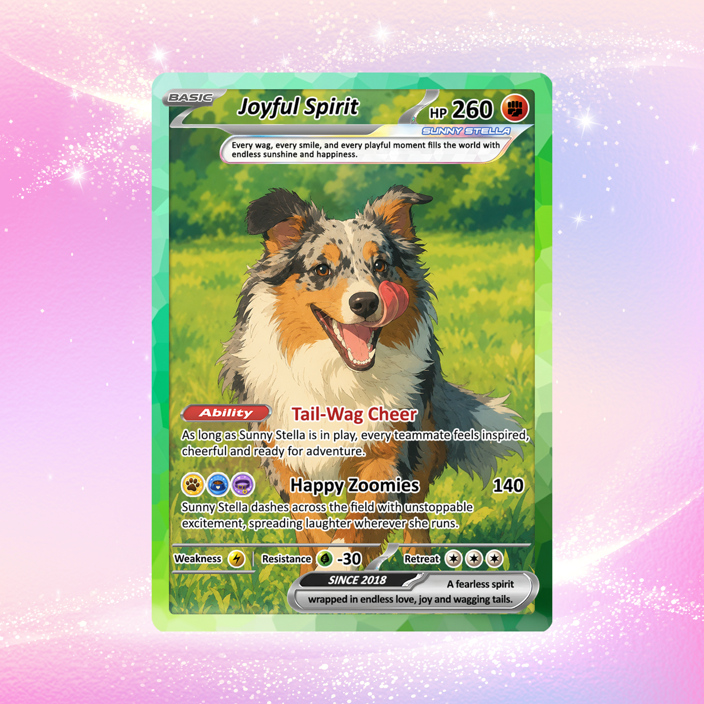 Personalized Poke Cards with Animated Pet Photo - Custom Pokémon Card -  Unique Gift for Pet Lovers, for Dog Mom, Cat Mom, Dog Dad, Cat Dad - CPC-Pet-04