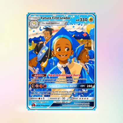 Kindergarten Graduate Personalized Pokémon Card, Kindergarten Graduation Custom Pokémon Card, Graduation Gift for Kindergarten Boy and Girl - First Day of School Gift - CPC-BTS-16