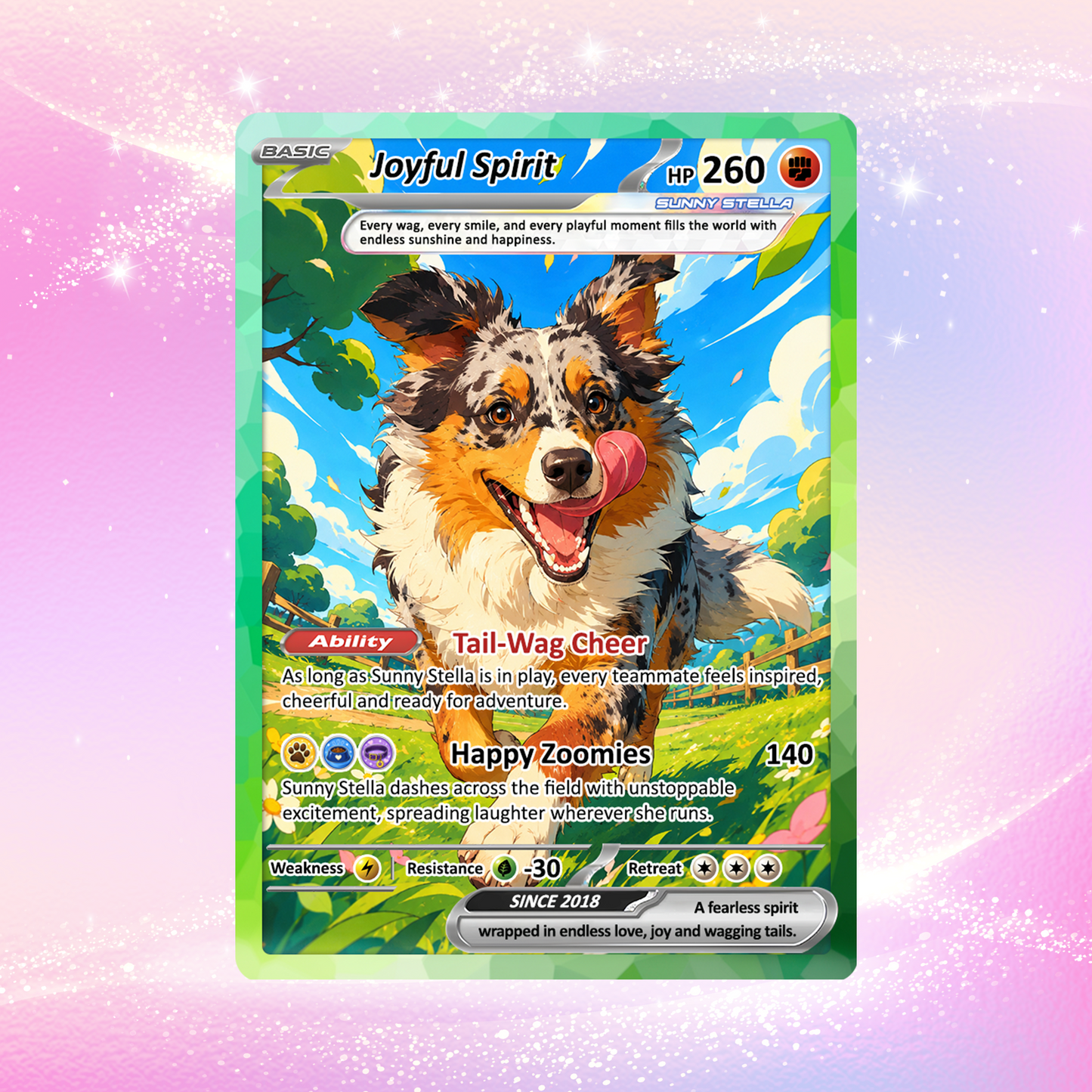 Personalized Poke Cards with Animated Pet Photo - Custom Pokémon Card -  Unique Gift for Pet Lovers, for Dog Mom, Cat Mom, Dog Dad, Cat Dad - CPC-Pet-04
