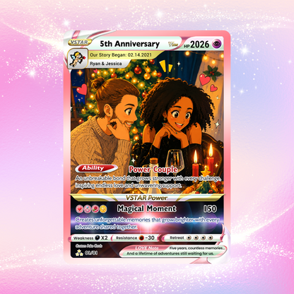 Personalized Pokémon Card with Ghibli Transformation Photo, Comic Style Animated Custom Pokémon Cards, Unique Gift for Him and Her - CPC-150