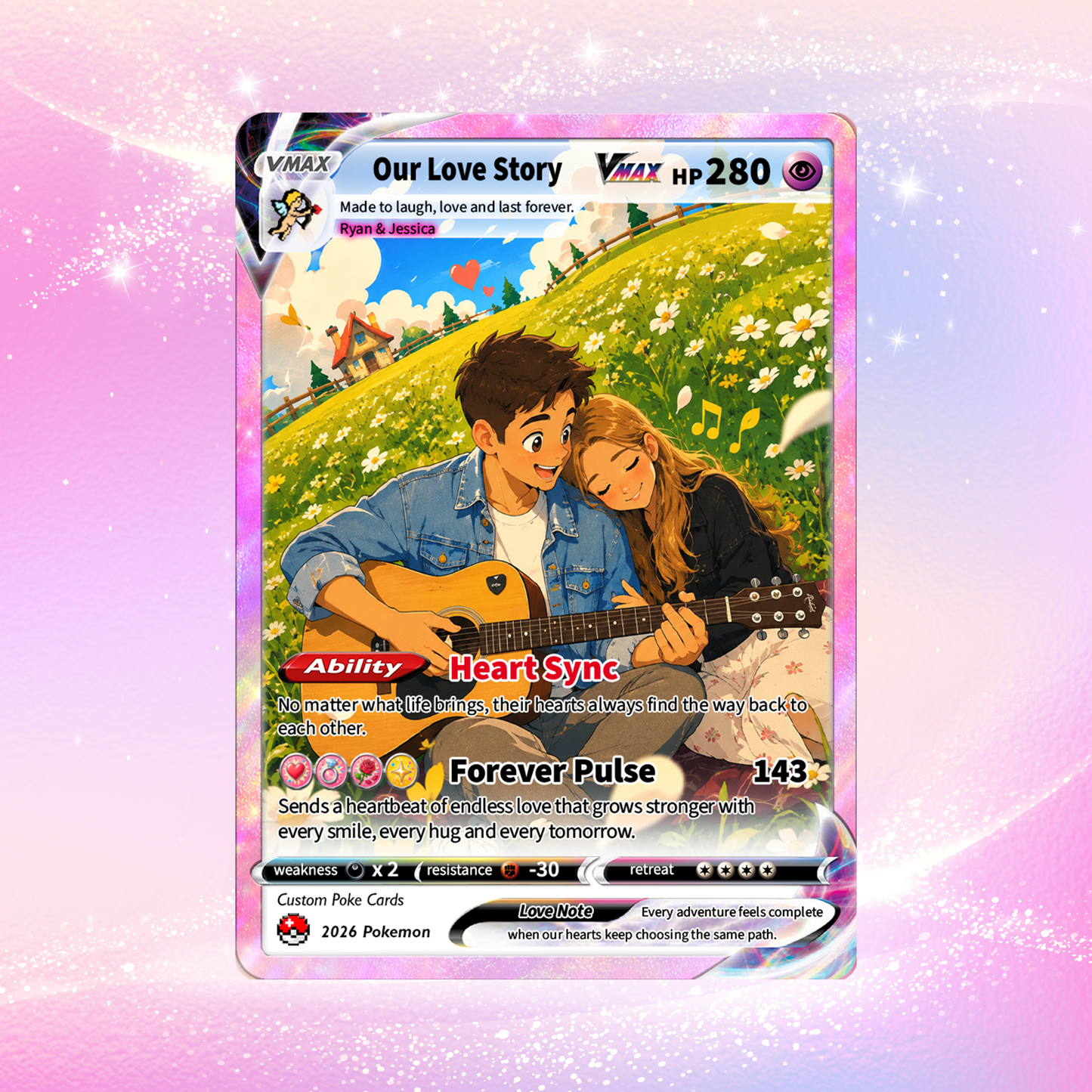 Comic Style Animated Custom Pokémon Cards, Personalized Pokémon Card with Ghibli Transformation Photo, Unique Gift for Him and Her - CPC-149