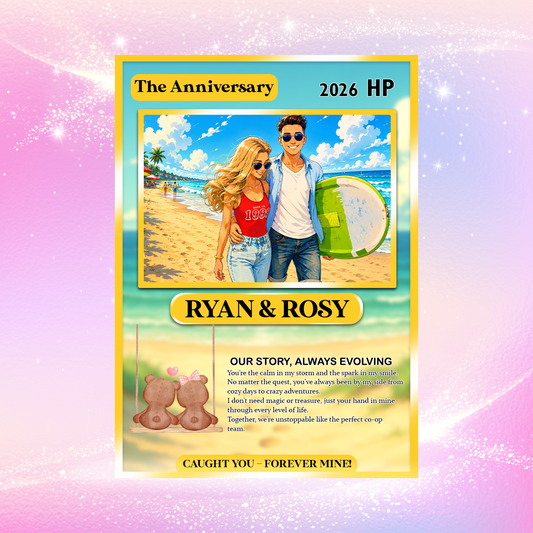 Custom Pokemon Card for Lovers - Personalized Anime-Inspired Pokemon Card - Holographic Effect Available - CPC-27