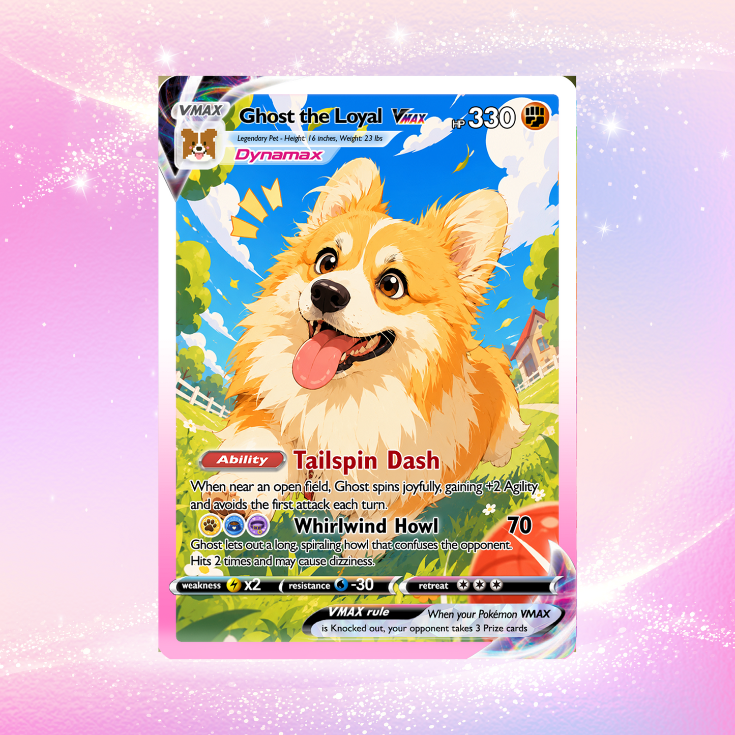 Custom Pokémon Card for Pet Lovers - Personalized Pokemon Card with Pet Photo for Dog Mom, Cat Mom, Dog Dad, Cat Dad - CPC-Pet-01