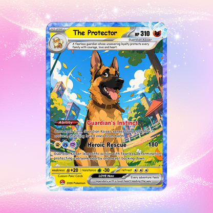 For Pet Lovers Custom Pokémon Card - Personalized Poke Cards by Pet Photo - Unique Gift for Dog Mom, Cat Mom, Dog Dad, Cat Dad - CPC-Pet-03