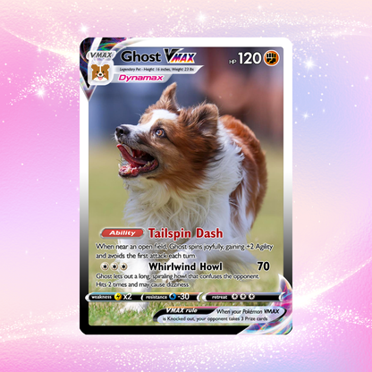 Custom Pokémon Card for Pet Lovers - Personalized Pokemon Card with Pet Photo for Dog Mom, Cat Mom, Dog Dad, Cat Dad - CPC-41