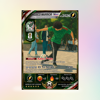 World Cup 2026 Custom Soccer Card, Personalized Football Trading Card, Pokémon-Style Fan Card with Photo, Unique Gift for Soccer Fans - CPC-WC-MEX