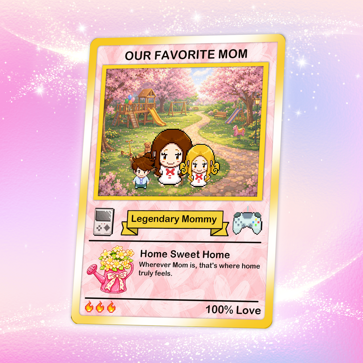 2026 Mother's Day Custom Pokemon Card - Character Personalized Pokemon Card for Mom - Customizable Trading Cards - CPC-80.A