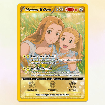 Mother's Day Custom Pokemon Card - Pokemon Mommy Card - Anime-Inspired Personalized Pokemon Card for Mom | Customizable Trading Cards - CPC-39