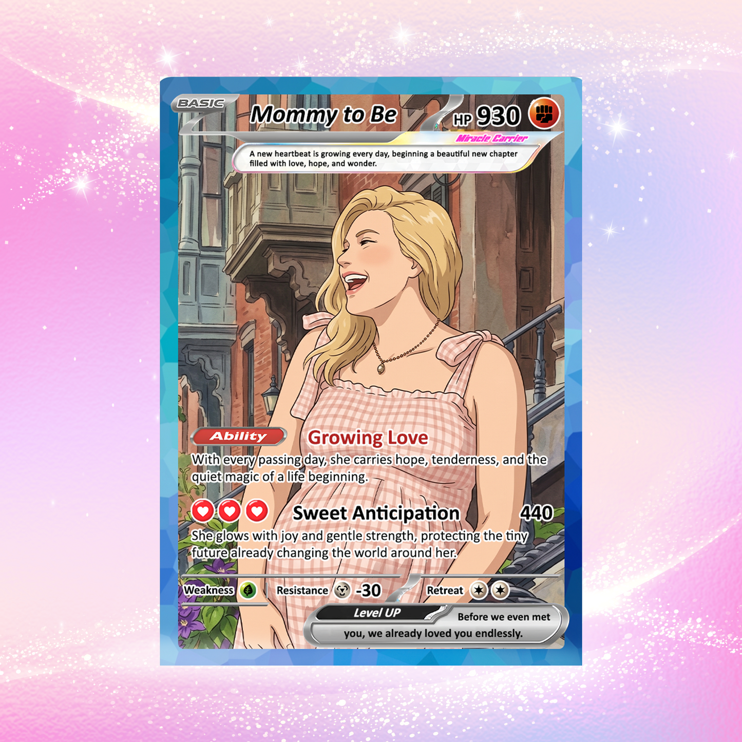 For Mom-to-Be Happy Mother's Day Custom Pokémon Card – Personalized Pregnancy Gift for Mother’s Day - Customizable Trading Cards - CPC-105