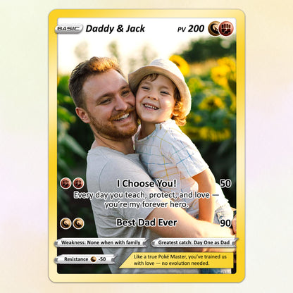 Best Dad Ever Pokemon Card, Custom Pokemon Card  - Anime-Inspired Personalized Pokemon Card for Dad - Perfect Gift for Dad - CPC-58