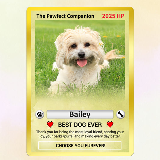 Custom Pokémon Card for Pet Lovers, Personalized Pokémon Card with Pet Photo for Dog Mom Cat Mom Dog Dad Cat Dad - CPC-59