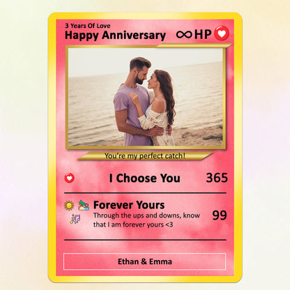 Personalized Anime-Inspired Pokemon Card - Custom Pokemon Card for Couple - Holographic Effect Available - CPC-25