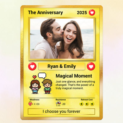 Custom Poke Card for Couple - Anime-Inspired Ghibli Aesthetic Pocket Monster Gift - Customizable Trading Cards - CPC-19