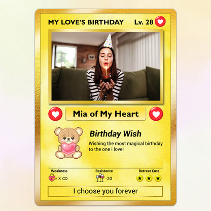 Anime Transformation Personalized Pokemon Card, Birthday Custom Pokemon Card for Couples, Customizable Pokemon Cards for Birthday - CPC-44