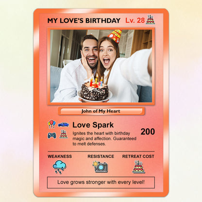 Customizable Pokemon Cards for Birthday, Anime Transformation Personalized Pokemon Card, Birthday Custom Pokemon Card for Couples - CPC-45