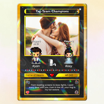 Anime Transformation Custom Pokemon Card - Personalized Poke Card for Couples - Custom by Pixel Characters - CPC-42