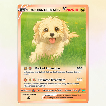 Custom Pokémon Card for Pet Lovers, Personalized Pokémon Card with Pet Photo for Dog Mom Cat Mom Dog Dad Cat Dad - CPC-57