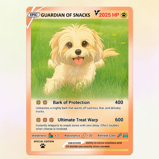 Custom Pokémon Card for Pet Lovers, Personalized Pokémon Card with Pet Photo for Dog Mom Cat Mom Dog Dad Cat Dad - CPC-57