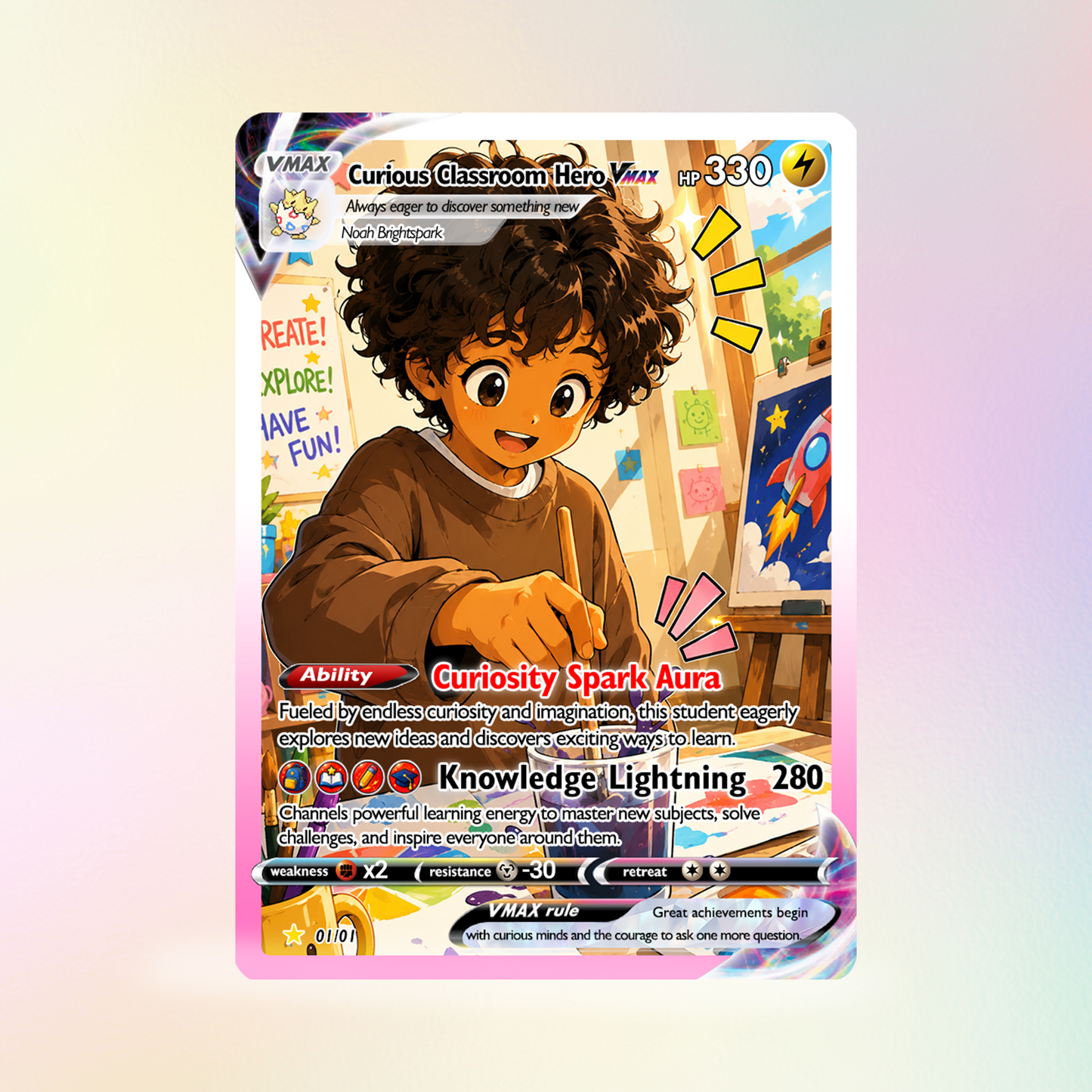 Back to School Personalized Pokémon Card - Custom Pokémon Card with Anime Picture for Kids, Students - First Day of School Gift from Parents - CPC-BTS-02