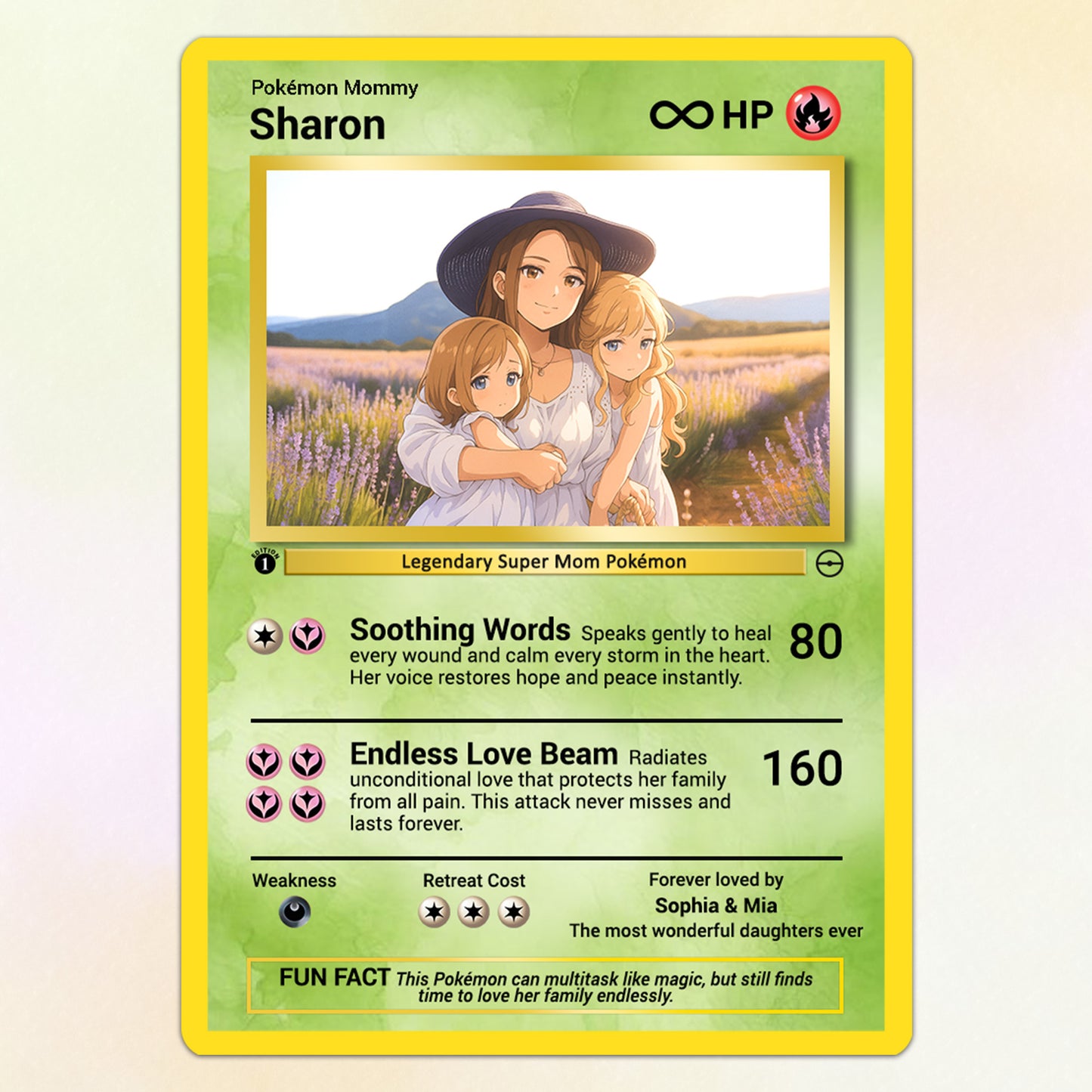 Pokemon Mommy Card - Mother's Day Custom Pokemon Card  - Anime-Inspired Personalized Pokemon Card for Mom | Customizable Trading Cards - CPC-37