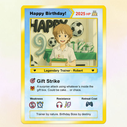 Personalized Pokémon Card for Date of Birth, Happy Birthday Custom Pokémon Card - CPC-43