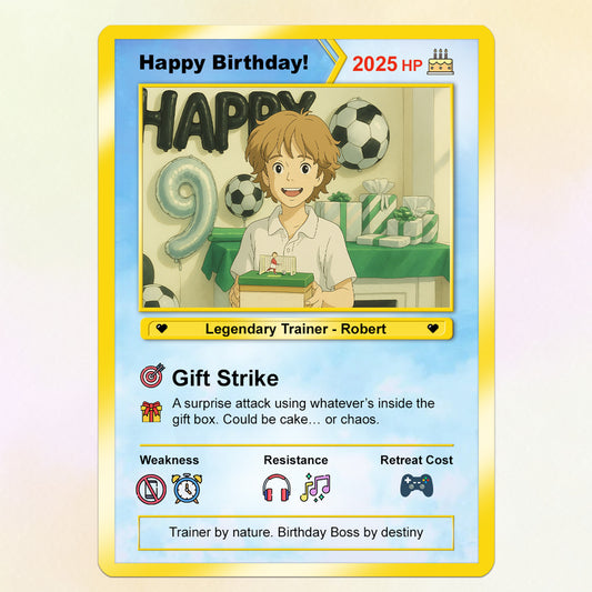 Personalized Pokémon Card for Date of Birth, Happy Birthday Custom Pokémon Card - CPC-43