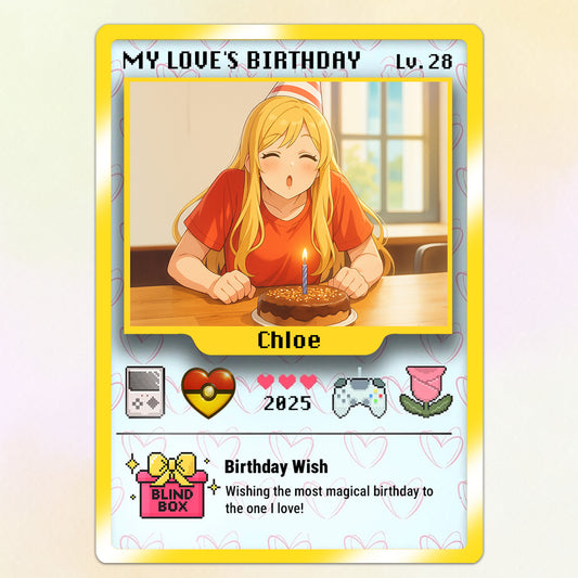 Birthday Custom Pokemon Card for Couples, Anime Transformation Personalized Pokemon Card, Customizable Pokemon Cards for Birthday - CPC-12